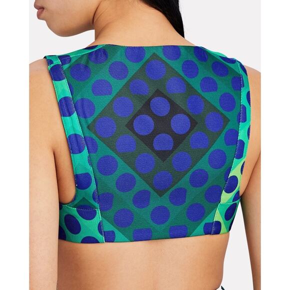 PACO RABANNE Polka Dot Crop Top lace-up twill bralette - Picture 3 of 9